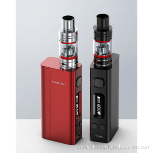 Newest huge vapor SMOK Nano One Kit 80W TC R-Steam Mod with 2.0ml Nano TFV4 Tank black / silver / red / white in stock